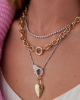 Gold ring style necklace