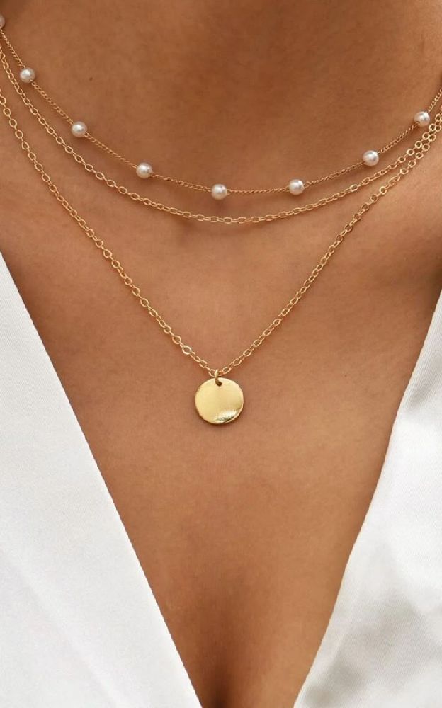 Gold Oval Necklace